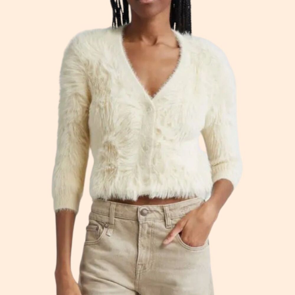 R13 Faux Fur Cardigan